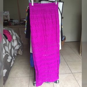 Pink lace skirt